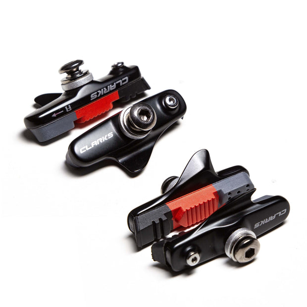 Clarks Elite Mountain Bike/Hybrid Rim Brake Pads - Pair 72mm Triple Contour, All Weather Brake Pads Compatible With All Brands, Black