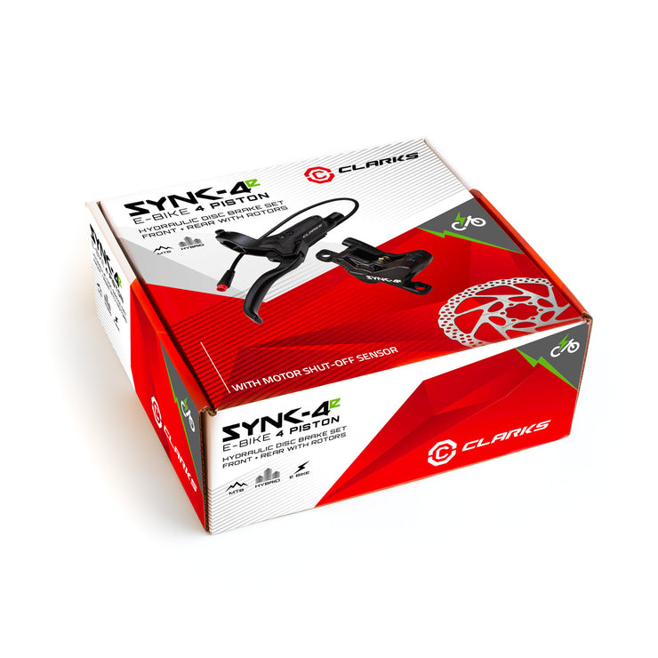Clarks Sync 4e E-bike Hydraulic Brake Set  - 4 Piston