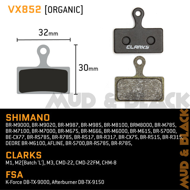 Organic - Shimano , Clarks, FSA