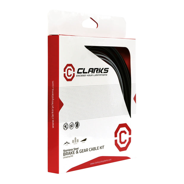 Clarks Stainless Steel Universal Brake & Gear Cable Kit - WHITE