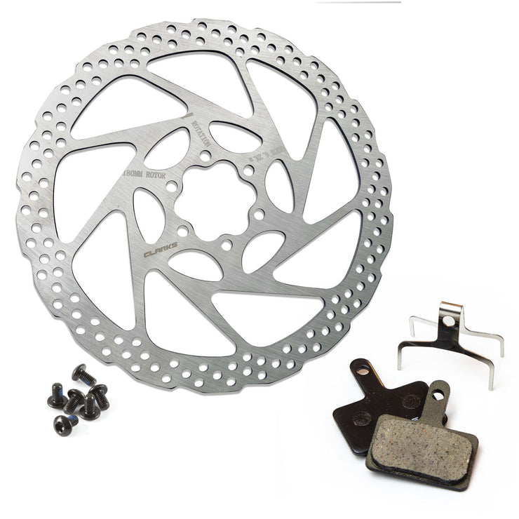 Clarks 160 Brake Rotor and Disc Pad Organic VX811 Shimano Tektro TRP Clarks