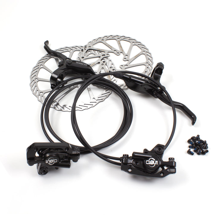 Clarks Clout Hydraulic disc brake set 160mm front and rear Mud